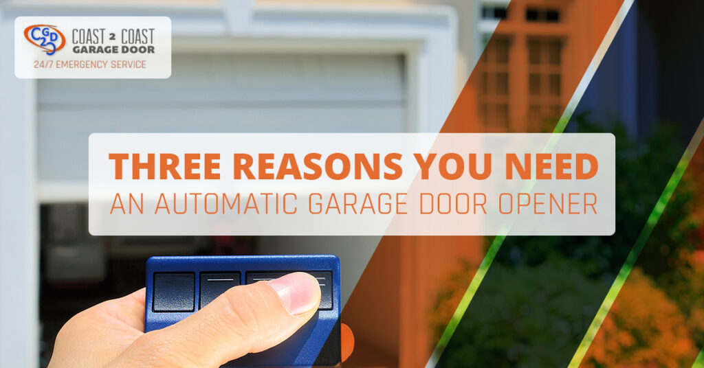 a garage door remote in hand