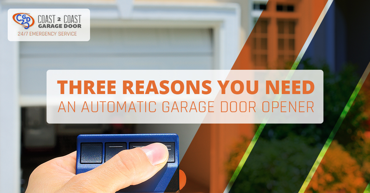 a garage door remote in hand