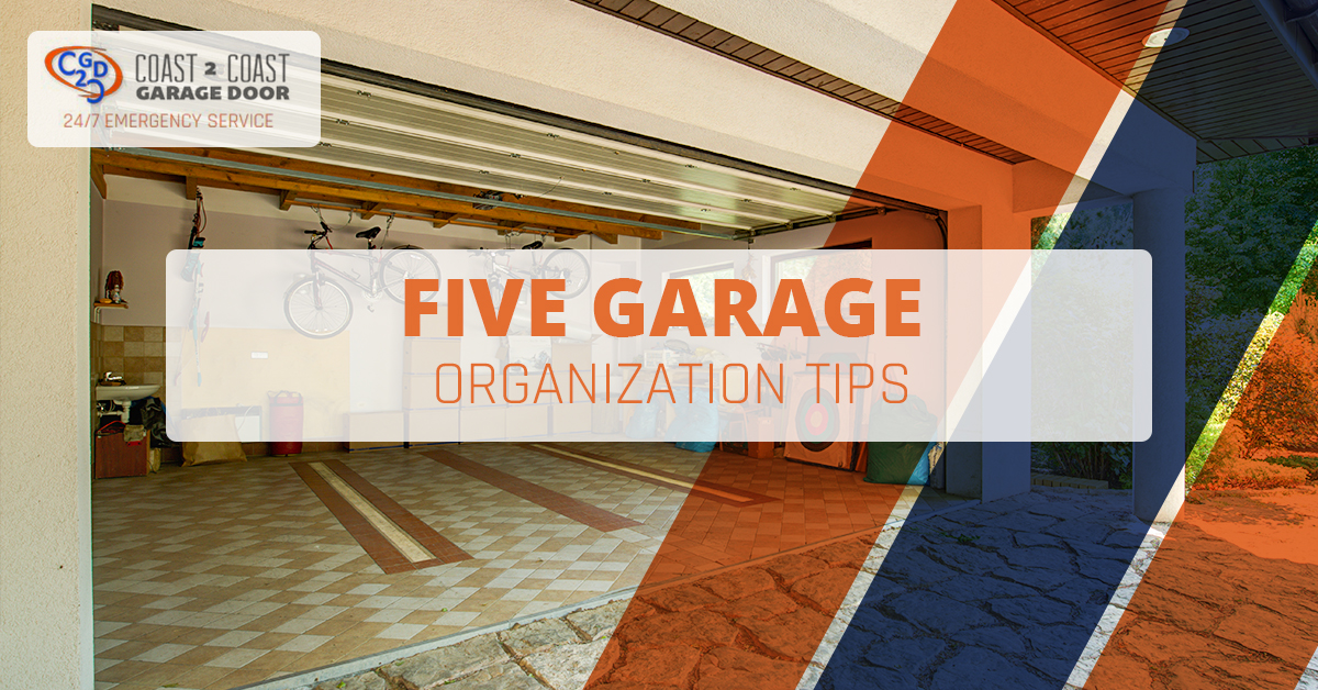 extra large garage with an open door