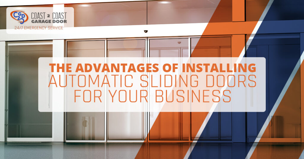 business' automatic sliding doors