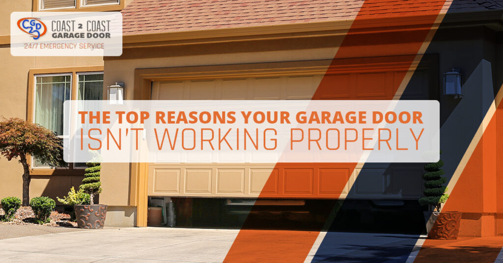 garage door that's part way open