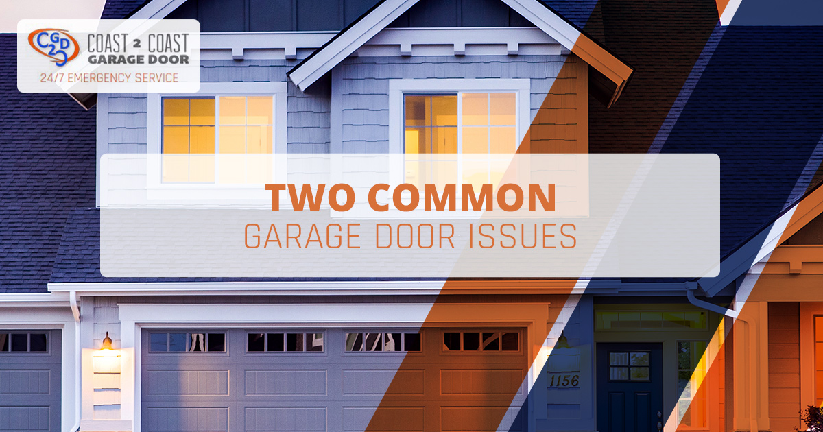 a home with 2 garage doors