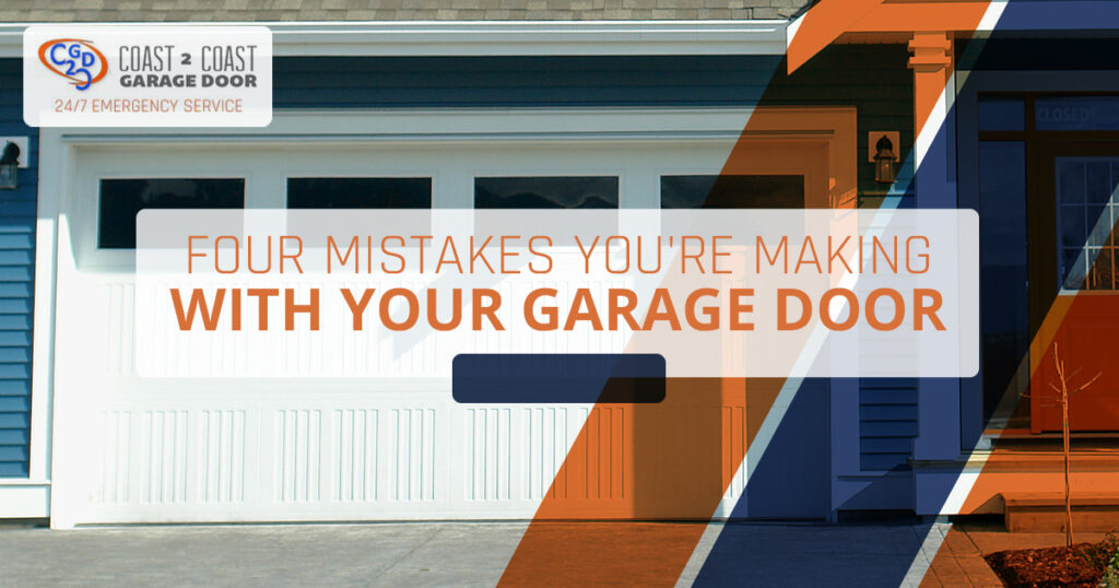 Garage door on house