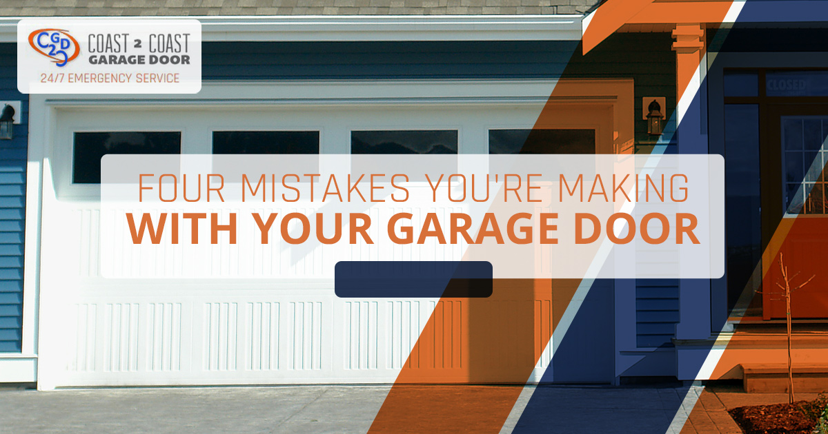 Garage door on house