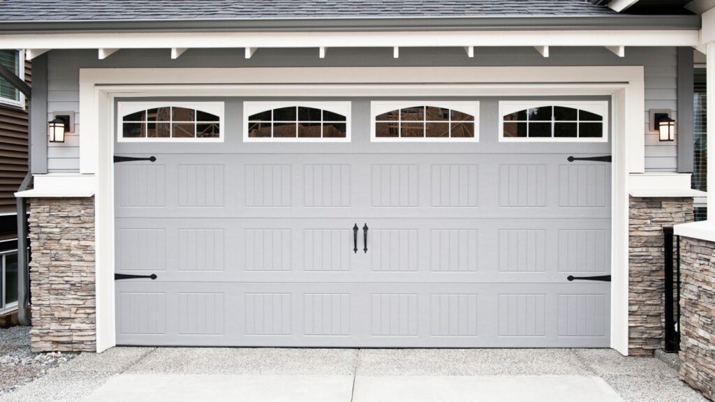 Garage door on house