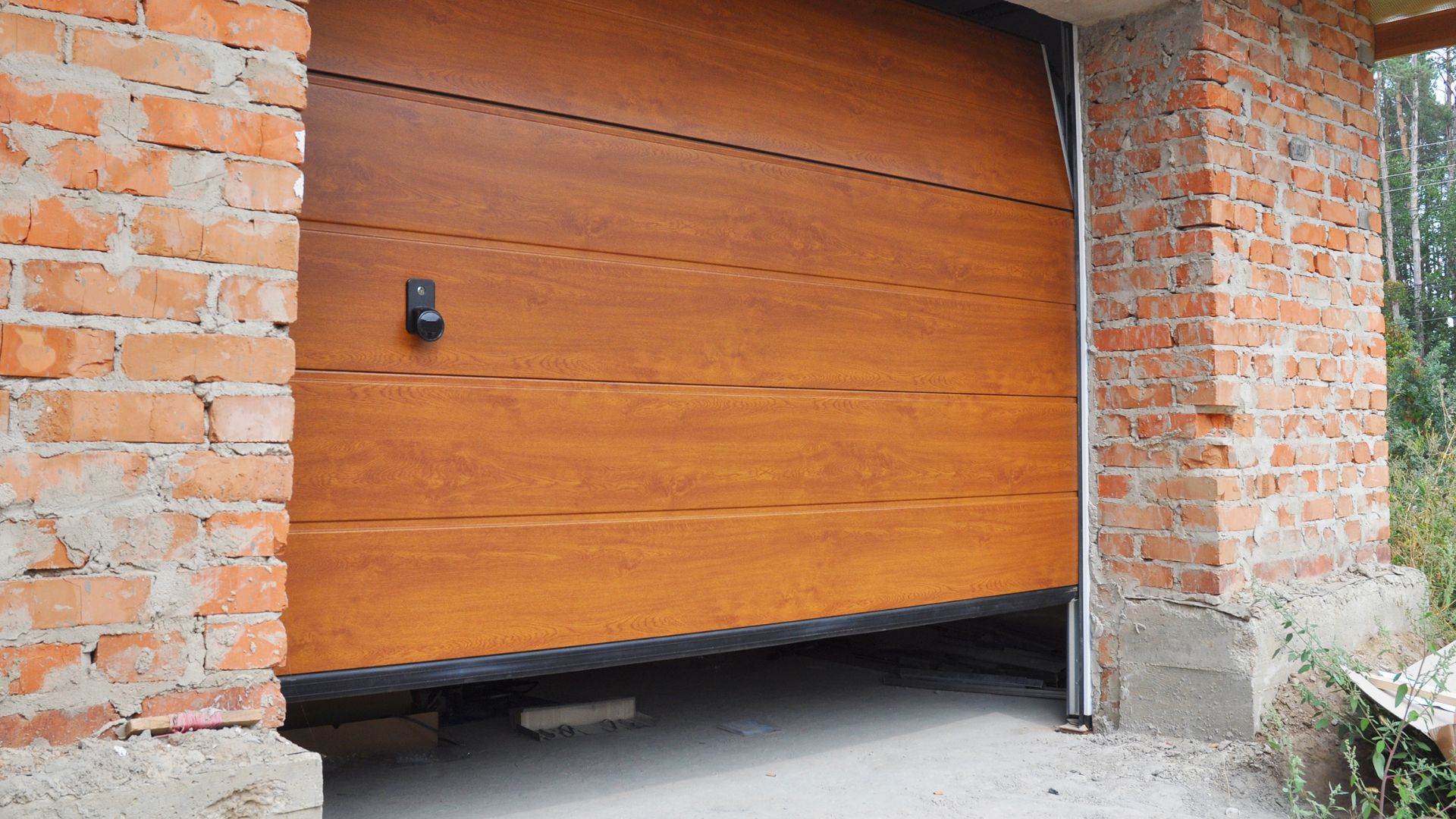 Garage door opening