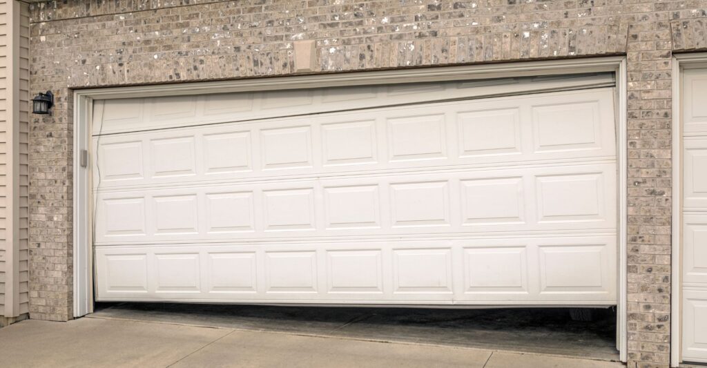 broken garage door