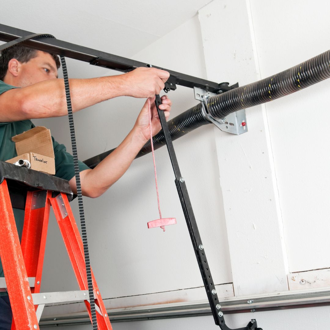 fixing garage door track