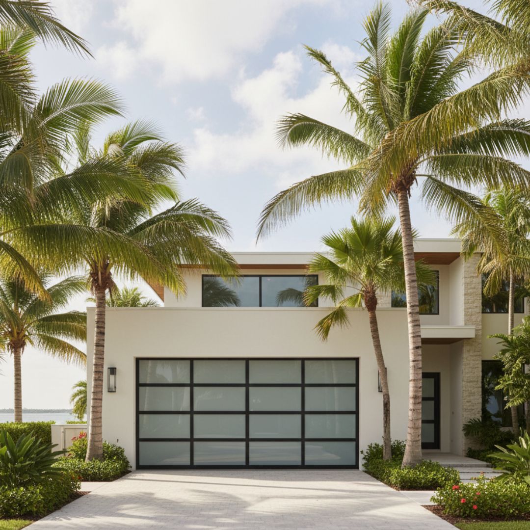 Glass garage door