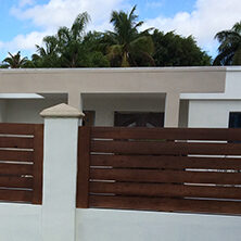 wooden style privacy fence