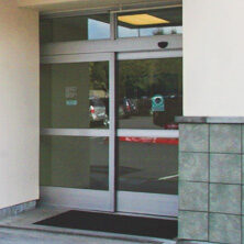 automatic sliding doors at a business